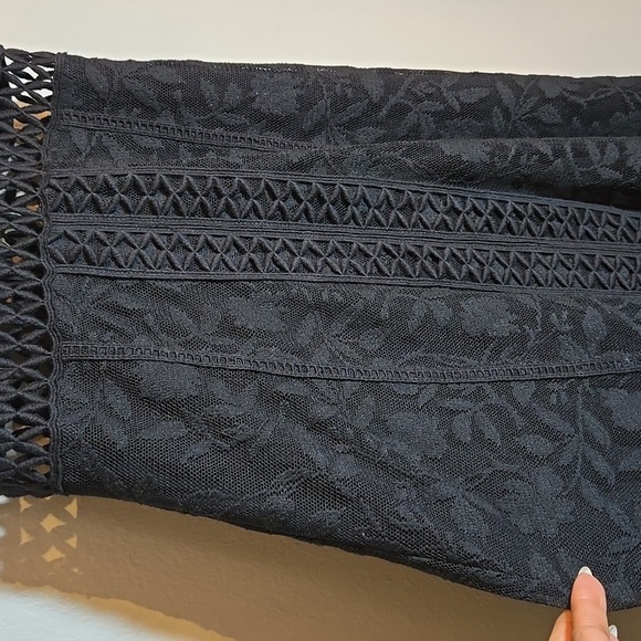 Free People Anastasia Lace Crochet Lined  Fairy Goth Emo Sleeveless Maxi Dress - Picture 8 of 16